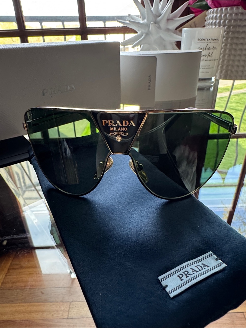 Prada Black Fabric Sunglasses Pouch and Box Set - Picture 7 of 12